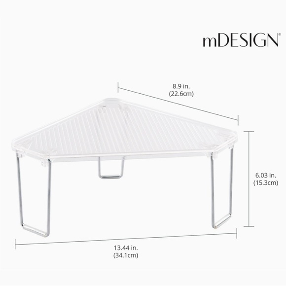 NWT MDesigns Four Tier Acrylic Corner Shelves - Picture 7 of 9